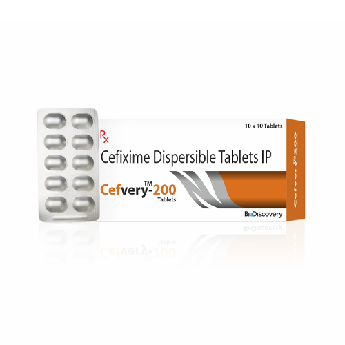 Product Name: Cefvery 200, Compositions of Cefvery 200 are Cefixime Dispersible Tablets IP - Biodiscovery Lifesciences Private Limited