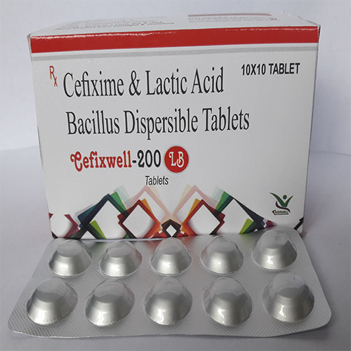 Product Name: Cefixwell 200  13 , Compositions of Cefixwell 200  13  are Cefixime & Lactic Acid Bacillus Dispersible Tablets  - Orange Biotech Private Limited