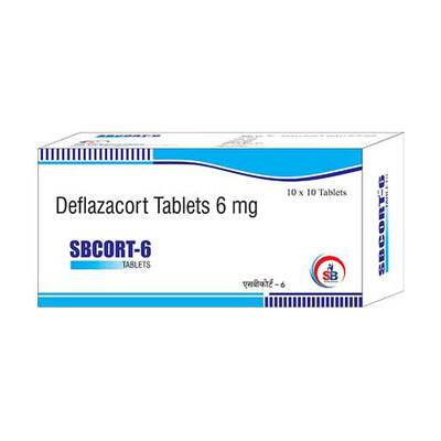 Product Name: Sbcort 6, Compositions of Sbcort 6 are Deflazacort Tablets 6 mg - SB LIFESCIENCES