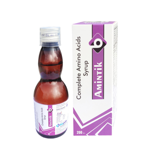 Product Name: AMINTIK, Compositions of AMINTIK are Complete Amino Acids Syrup - Biopolis Lifesciences Private Limited