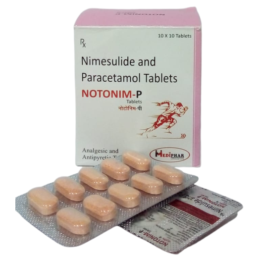 Product Name: Notonim P, Compositions of Nimesulide  and Paracetamol Tablets are Nimesulide  and Paracetamol Tablets - Mediphar Lifesciences Private Limited