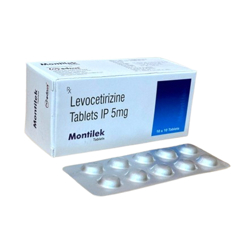 Product Name: Montilek, Compositions of Montilek are Levocetirizine Tablets IP 5mg - Mednus Healthcare