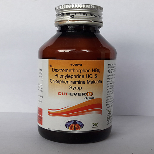 Product Name: CUFEVERO  Syrup, Compositions of CUFEVERO  Syrup are Dextromethorphan HBr, Phenylephrine HCI & Chlorpheniramine Maleate  - Orange Biotech Private Limited