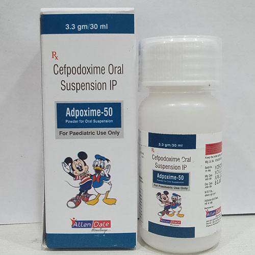 Product Name: Adpoxime 50, Compositions of Adpoxime 50 are Cefpodoxime Oral Susp. - Allen Dale Biosciences