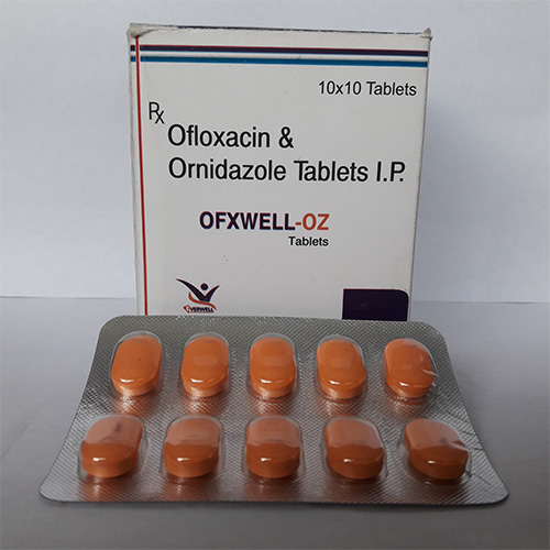 Product Name: OFXWELL OZ , Compositions of OFXWELL OZ  are Ofloxacin & Ornidazole Tablets I.P. - Everwell Pharma Private Limited