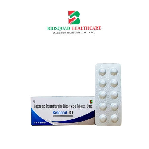 Product Name: KETOCOD DT, Compositions of Ketorolac tromethamine Dispersible Tablets 10mg are Ketorolac tromethamine Dispersible Tablets 10mg - Biosquad Healthcare