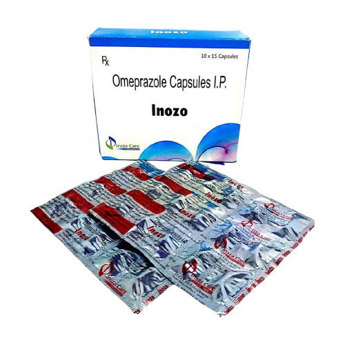 Product Name: INOZO, Compositions of INOZO are Omeprazole Capsules I.P.  - Insta Care Lifesciences