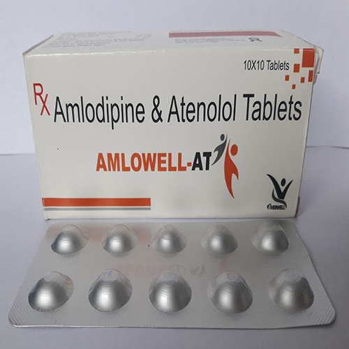 Product Name: AMLOWELL AT, Compositions of AMLOWELL AT are  Amlodipine & Atenolol Tablets  - Everwell Pharma Private Limited