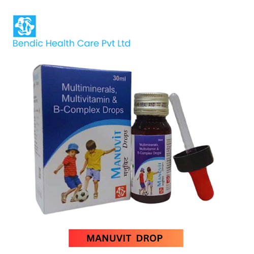 Product Name: MANUVIT, Compositions of Multiminerals, Multivitamin & B-complex Drops are Multiminerals, Multivitamin & B-complex Drops - Bendic Healthcare Private Limited