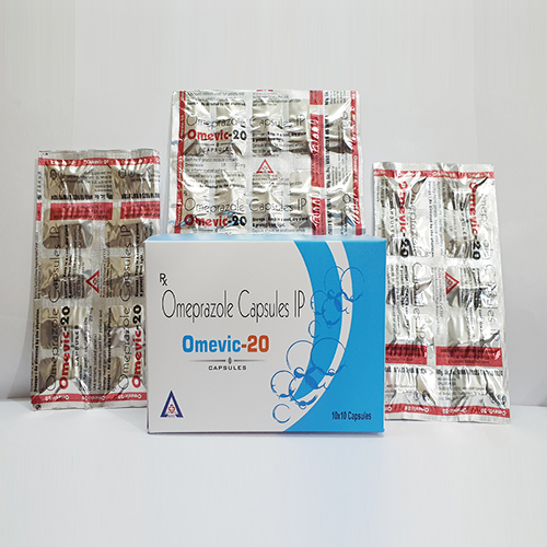 Product Name: Omevic 20, Compositions of Omevic 20 are Omeprazole Capsules IP - Avico Healthcare Pvt Ltd