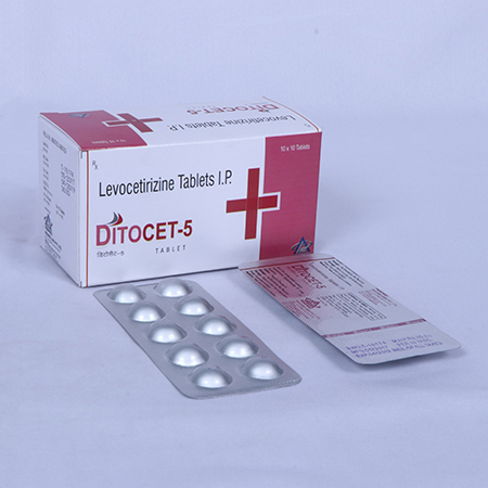 Product Name: Ditocet 5, Compositions of Ditocet 5 are Levocetirizine Tablets IP - Asgard Labs Private Limited