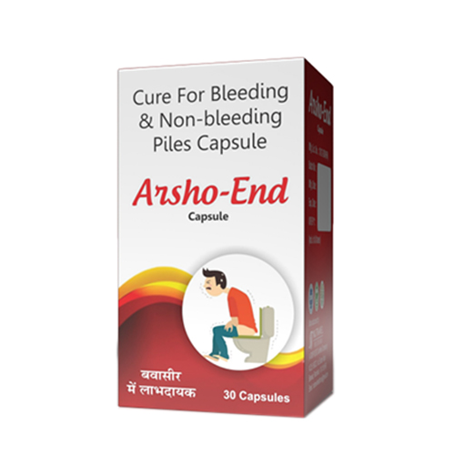 Product Name: Arsho End Capsule, Compositions of Arsho End Capsule are Cure For Bleeding & Non-bleeding Piles Capsule - Nutravel Healthcare