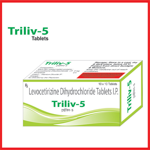 Product Name: Triliv 5, Compositions of Triliv 5 are Levocetirizine Dihydrochloride Tablets I.P. - Greef Formulations