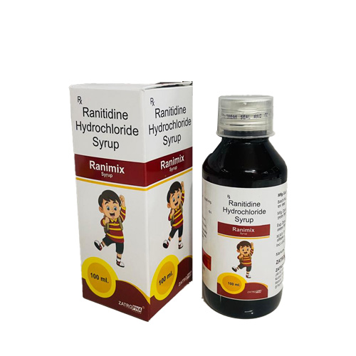 Product Name: Ranimix, Compositions of Ranimix are Ranitidine Hydrochloride Syrup - Zatropha Pharma