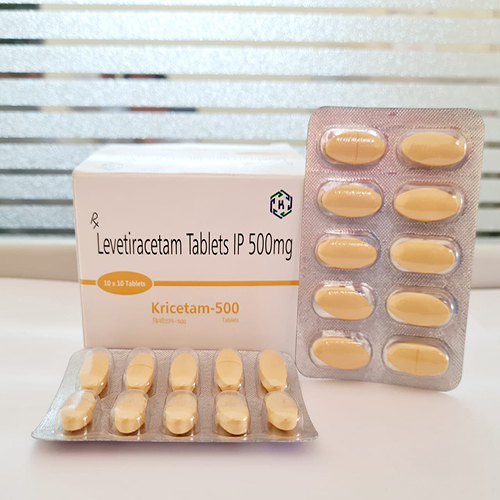 Product Name: Kritcetam 500, Compositions of Kritcetam 500 are Levetiracetam Tablets IP 500mg - Kriti Lifesciences