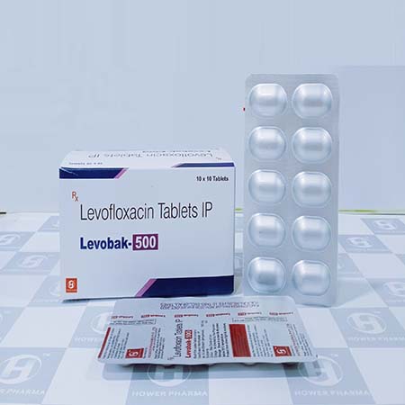 Product Name: Levobak 500, Compositions of Levobak 500 are Levofloxacin Tablets IP  - Hower Pharma Private Limited