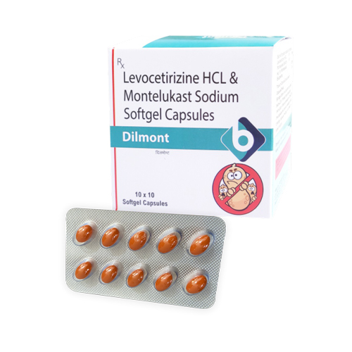 Product Name: DILMONT, Compositions of Levocetirizine HCL & Montelukast Sodium Syrup are Levocetirizine HCL & Montelukast Sodium Syrup - Biopolis Lifesciences Private Limited