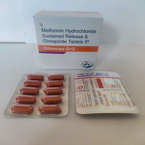 Product Name: Glimcas Sr2, Compositions of Metformin Hydrochloride Sustained Release Glimepiride Tablets Ip are Metformin Hydrochloride Sustained Release Glimepiride Tablets Ip - Medicasa Pharmaceuticals