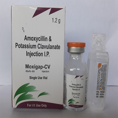 Product Name: Moxigap CV , Compositions of Moxigap CV  are Amoxycillin & Potassium Clavulanate Injection I.P - Orange Biotech Private Limited