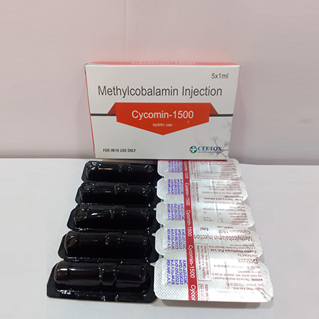 Product Name: Cycomin 1500, Compositions of Cycomin 1500 are Methylcobalamin Injection - Ceetox HealthCare Private Limited