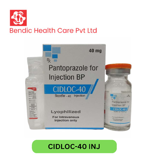 Product Name: CIDLOC 40, Compositions of Pantoprazole for Injection BP are Pantoprazole for Injection BP - Bendic Healthcare Private Limited