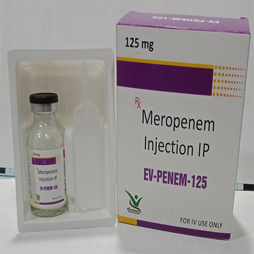 Product Name: EV PENEM 125 , Compositions of EV PENEM 125  are Meropenem Injection IP  - Orange Biotech Private Limited