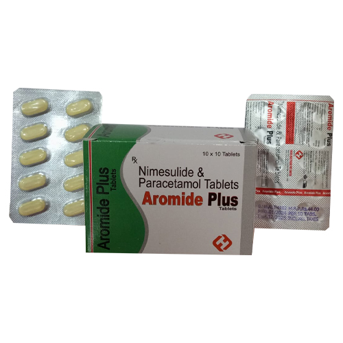 Product Name: AROMIDE PLUS, Compositions of Nimesulide & Paracetamol Tablets  are Nimesulide & Paracetamol Tablets  - Access Life Science