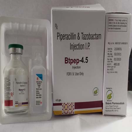 Product Name: Btpep 4.5, Compositions of are Piperacillin & Tazobactam Injection I.P. - Biotanic Pharmaceuticals