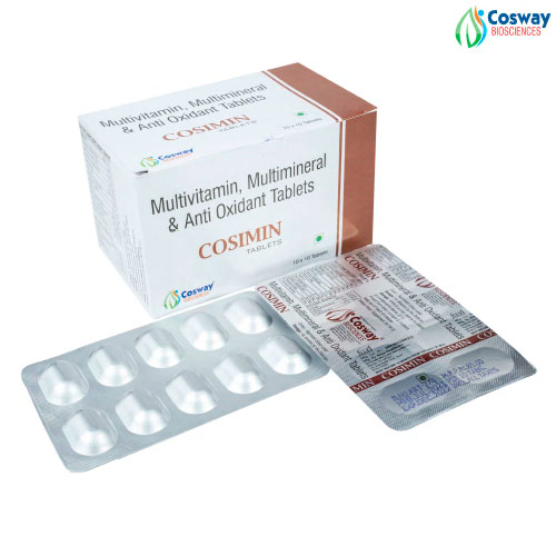 Product Name: COSIMIN, Compositions of COSIMIN are MULTIVITAMIN+MULTIMINERAL+ANTIOXIDANT TAB - Cosway Biosciences