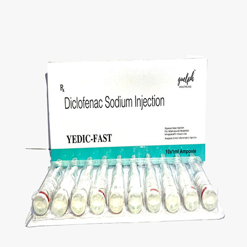 Product Name: Yedic Fast, Compositions of Diclofenac Sodium Injection are Diclofenac Sodium Injection - Guelph Healthcare Pvt. Ltd