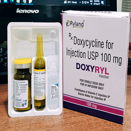 Product Name: DOXIRYL Injection, Compositions of Doxycycline for injection USP  are Doxycycline for injection USP  - Ryland Health Care