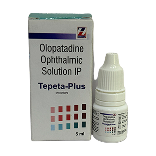 Product Name: Tepeta Plus, Compositions of Tepeta Plus are Olopatadine Ophthalmic Solution IP - Zerdia Healthcare Private Limited