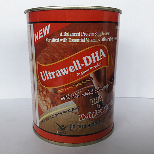 Product Name: Ultrawell DHA  Protein Powder , Compositions of Ultrawell DHA  Protein Powder  are A Balanced Protein Supplement Fortified with Essential Vitamins, Minerals & D  - Orange Biotech Private Limited