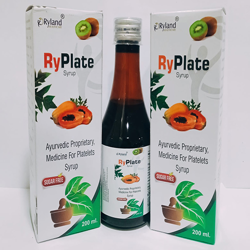 Product Name: Ryplate, Compositions of Ayurvedic Proprietary, Medicine For Platelets Syrup are Ayurvedic Proprietary, Medicine For Platelets Syrup - Ryland Health Care