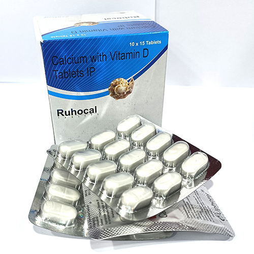 Product Name: Ruhocal Tablets, Compositions of Ruhocal Tablets are Calcium With Vitamin D Tablets IP - Euphony Healthcare