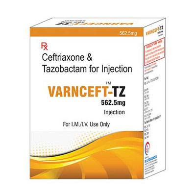 Product Name: Varnceft TZ, Compositions of Varnceft TZ are Cefoperazone & Tazobactam for Injection - SB LIFESCIENCES