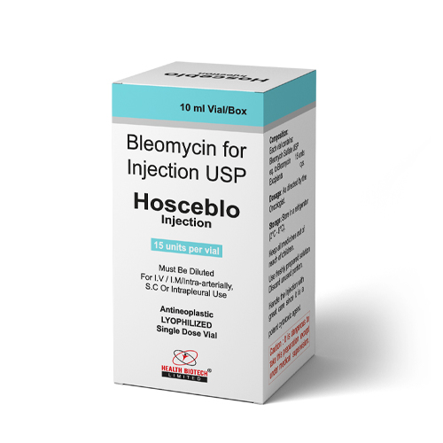 Product Name: Hosceblo, Compositions of Hosceblo are Bleomycin for Injection USP - Health Biotech Limited