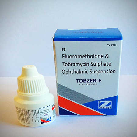 Product Name: Tobzer F, Compositions of Flurometholone and Tobramycin Sulphate Ophthalmic Suspension  are Flurometholone and Tobramycin Sulphate Ophthalmic Suspension  - Zerdia Healthcare Pvt Ltd