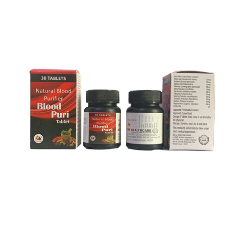 Product Name: Blood Puri Tablet, Compositions of Blood Puri Tablet are Natural Blood Purifier - MK Healthcare