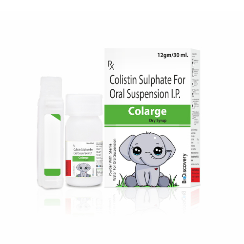 Product Name: Colarge, Compositions of Colarge are Colistin Sulphate For Oral Suspension I.P. - Biodiscovery Lifesciences Private Limited