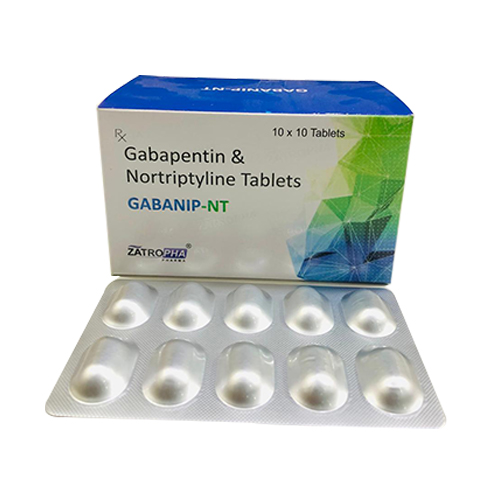 Product Name: GABANIP NT, Compositions of GABANIP NT are Gabapentin & Nortriptyline Tablets - Zatropha Pharma