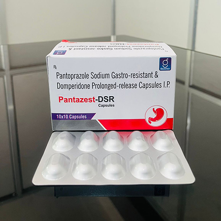 Product Name: Pantazest DSR, Compositions of Pantoprazole Sodium Gastro-Resitant Domperidone Prolonged-Release Capsules IP are Pantoprazole Sodium Gastro-Resitant Domperidone Prolonged-Release Capsules IP - Gainmed Biotech Private Limited