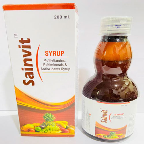 Product Name: Sainvit, Compositions of Sainvit are Multivitamins,Multimineral and Antioxidants Syrup - Disan Pharma