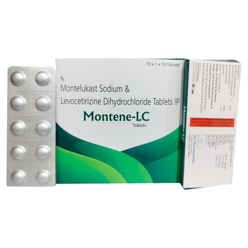 Product Name: MONTENE LC, Compositions of MONTENE LC are Montelukast Sodium & Levocetrizine Dihydrochloride Tablets IP - Access Life Science