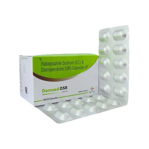 Product Name: Domzed DSR, Compositions of Domzed DSR are Rabeprazole Sodium (EC) & Domperidone (SR) Capsules IP - Zemax Pharma