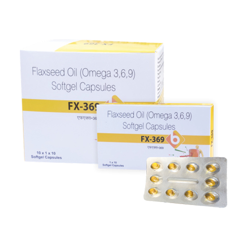 Product Name: FX 369, Compositions of FX 369 are Flaxseed Oil (Omega 3,6,9) Softgel Capsules - Biopolis Lifesciences Private Limited