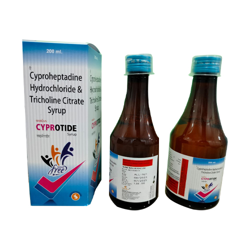 Product Name: CYPROTIDE, Compositions of CYPROTIDE are Cyproheptadine Hydrochloride,Tricholine Citrate Syrup - Access Life Science