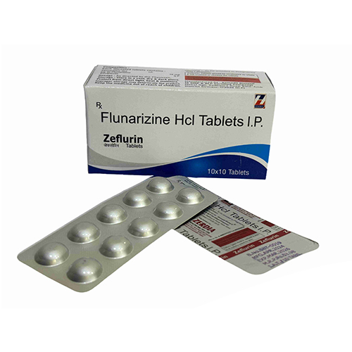 Product Name: Zeflurin, Compositions of Zeflurin are Flunarizine Hcl Tablets I.P - Zerdia Healthcare Private Limited