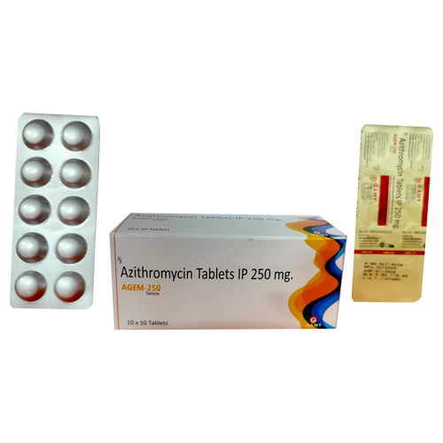 Product Name: AGEM 250, Compositions of AGEM 250 are Azithromycin Tablets IP 250 mg - Access Life Science