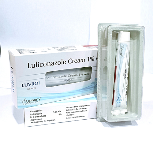 Product Name: Luvrol , Compositions of Luvrol  are Luliconazole Cream 1.0% w/w - Euphony Healthcare